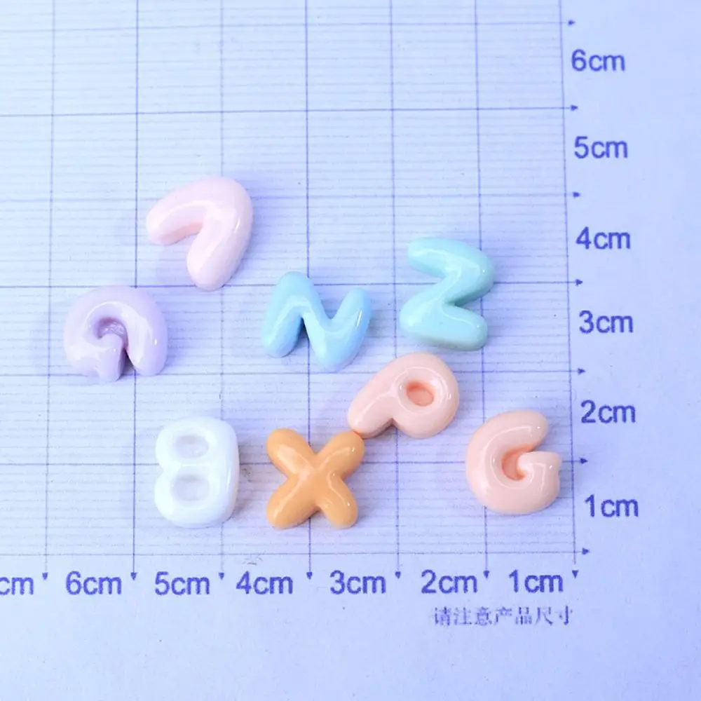 20pcs New Resin Slime Charms Mixed English Letter DIY Crafts Accessories Hair Clip Flatback Embellishments