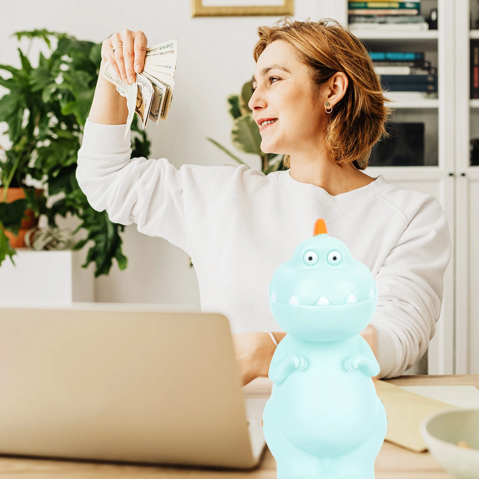 1 st Dinosaurus Munt Bank Grote Capaciteit Kinderen Spaarpot Waterdicht Leuke Spaarpot Voor Kinderen Desktop Decor Geld Houder Thuis