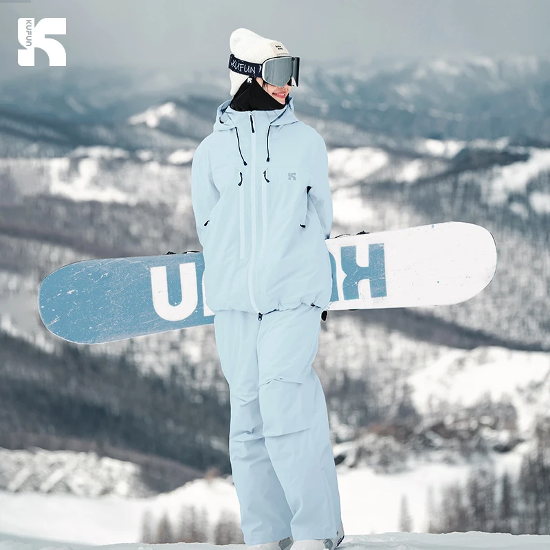 KUFUN лыжные брюки для женщин и мужчин, толстые брюки для сноуборда, водонепроницаемые, ветрозащитные, снегозащитные, свободные для зимних видов спорта на открытом воздухе