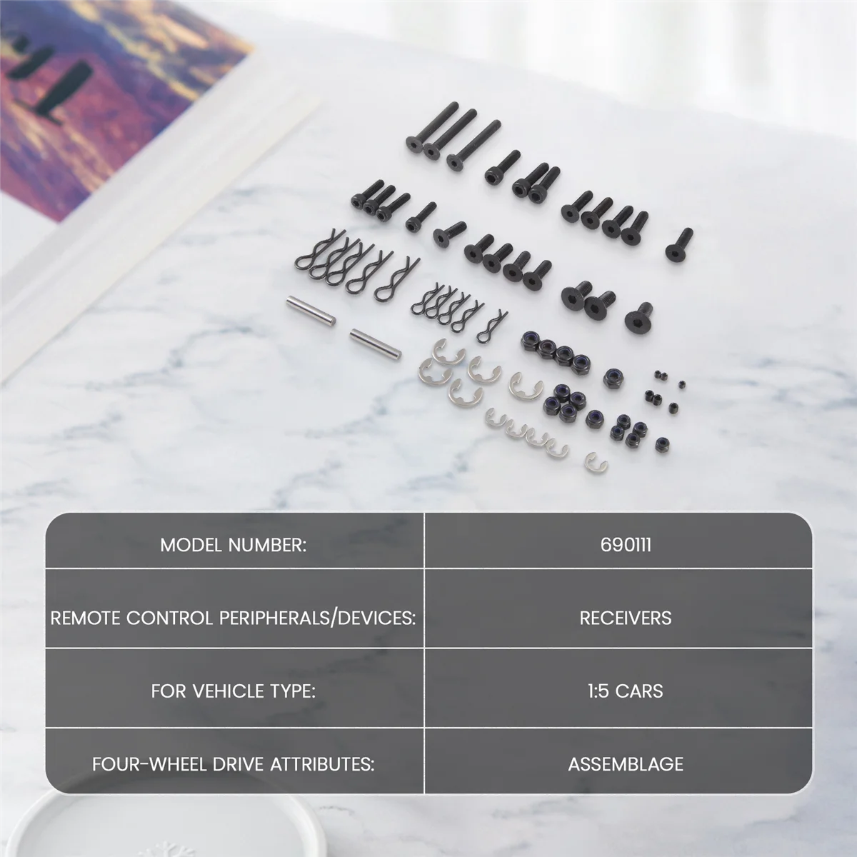 좋음~1/5 Hpi Baja 5B 부품용 나사 수리 세트 수리 키트 Rovan Km Rc Car- 690111