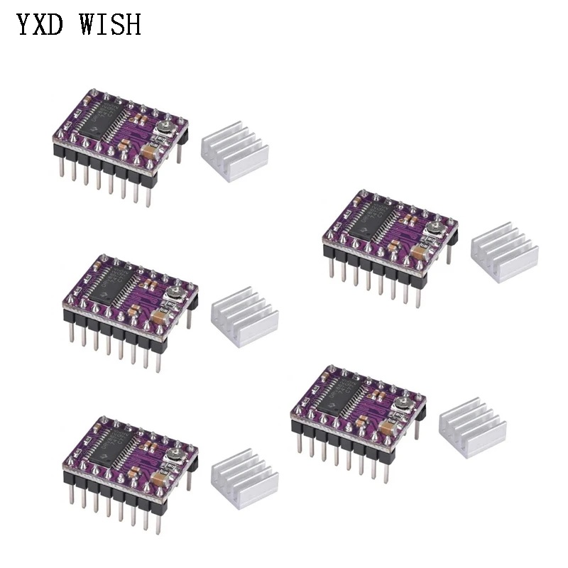 5pcs DRV8825 Stepper Motor Driver Reprap 4 PCB Board Replace A4988 For 3D Printer Parts Stepper Motor Driver Module