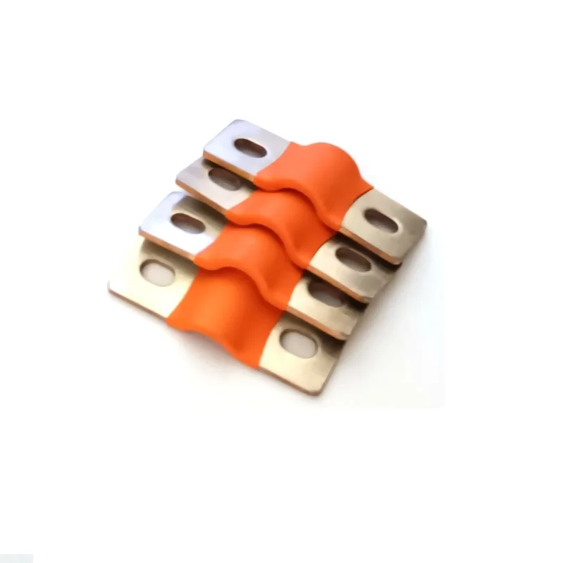 4pcs Flexible Busbar Battery Copper Bus Bar LiFepo4 Busbars 38mm Central Hole Spacing 6*8mm Hole Size For Lithium Li-ion 12V 48V