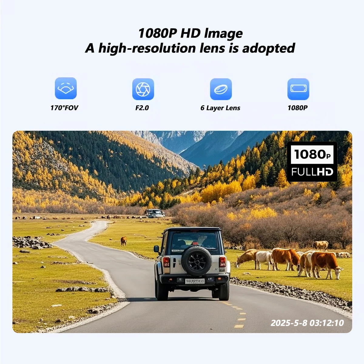 4-Channel Car Dash Cam1080P Front And 720P Other Channels, Night Vision, Loop Recording, G-Sensor, Parking Monitor