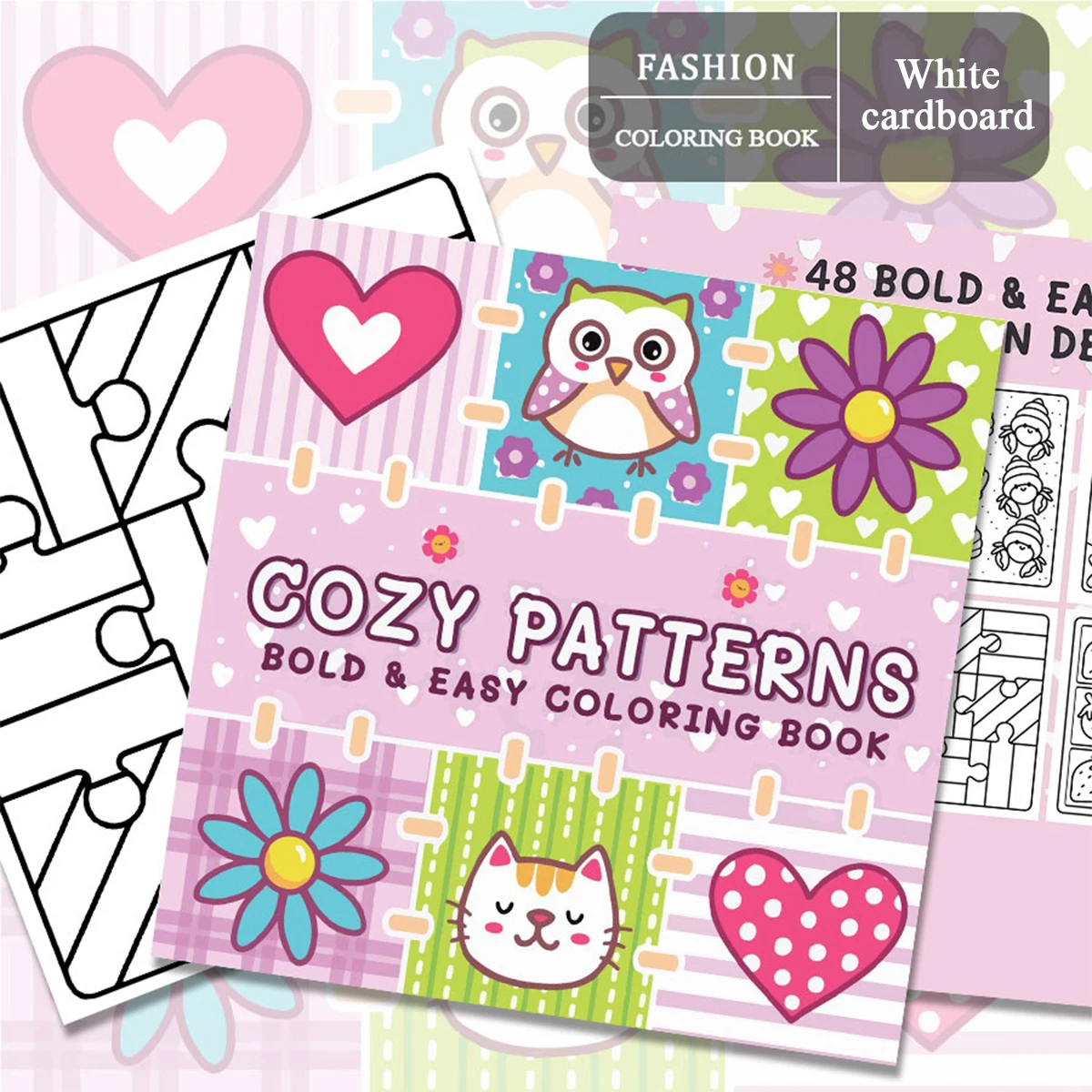 Libros para colorear con esquinas cómodas, escenas acogedoras, fácil colorear, para padres en casa, bricolaje infantil, relajarse, desplegar, aumentar la creatividad