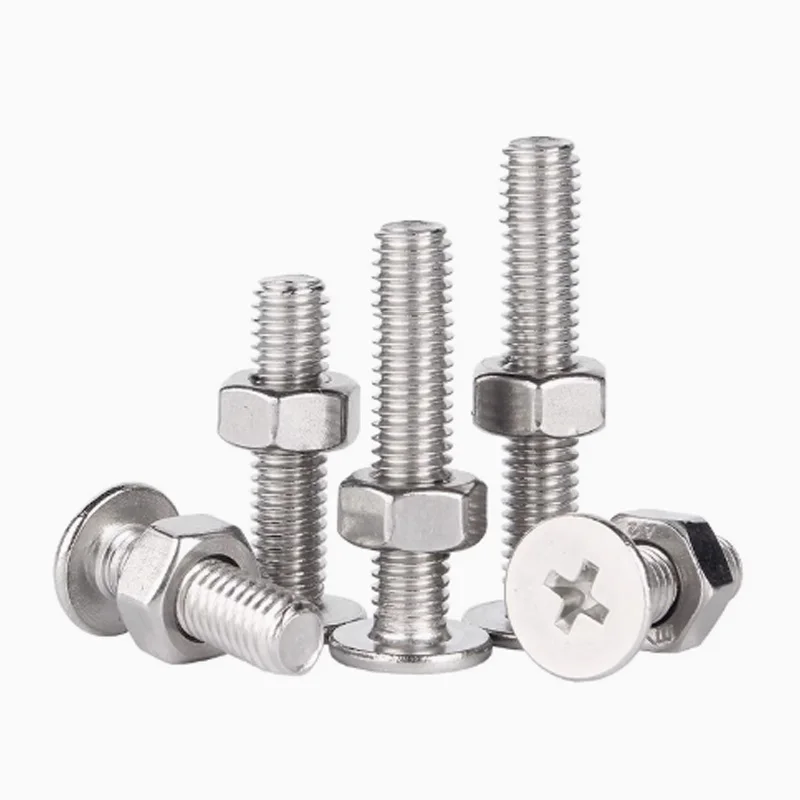 10-50pcs M1.2-6 CM Laptop Screw Stainless Steel Thin Head Machine Screw Cross Phillips Wafer Head Screw Hex Nuts Assortment Kit