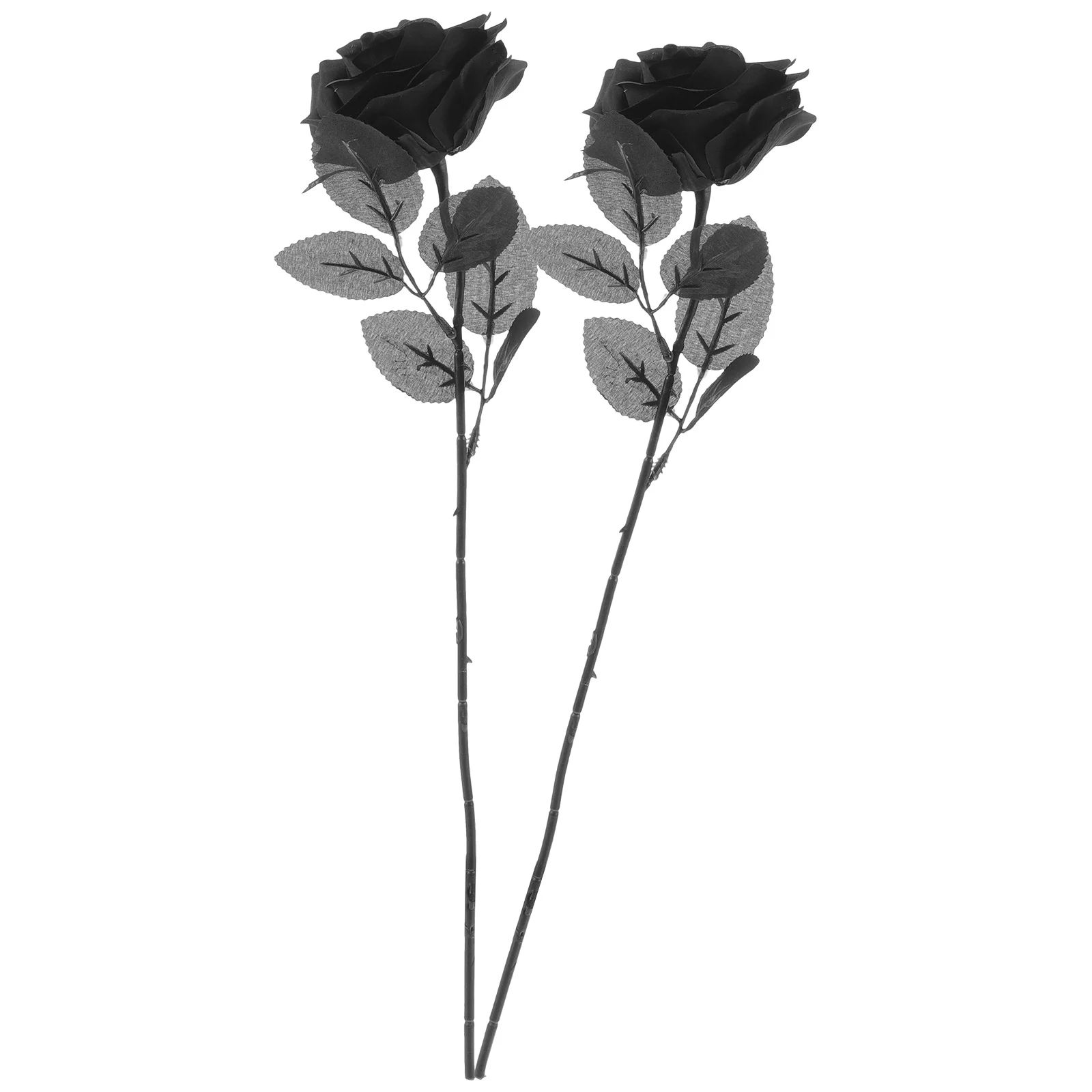 

2Pcs Realistic Dark Faux Rose Unique Rose Photo Prop Vintage Colorful Decor for Living Room Bedroom Entrance Fake