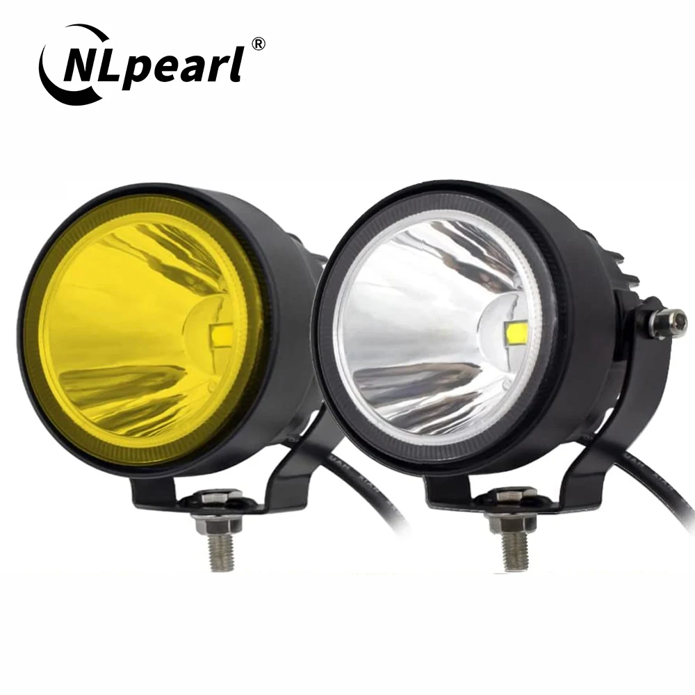 NLpearl 4 Inch Led Work Light White Yellow Spot Flood Barra 12V 24V 4x4 Offroad Fog Lights For Motorcycle Car ATV Race Dirt