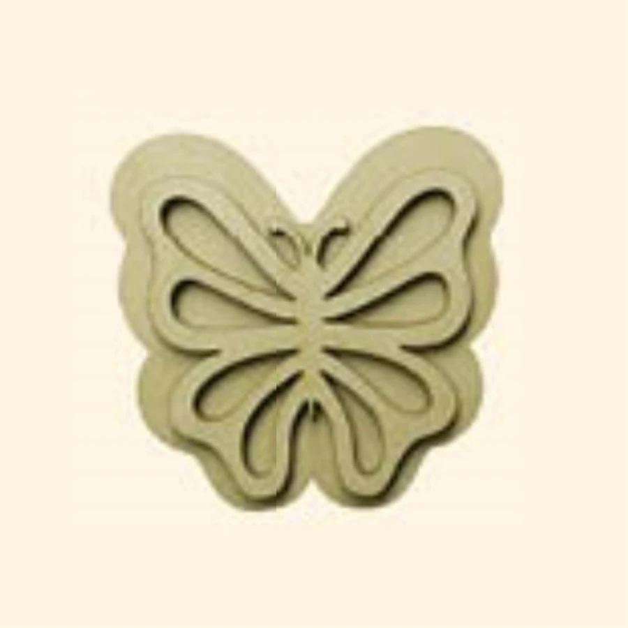 KD337 Butterfly Wooden Package Ornament, Unpainted Wooden Ornament