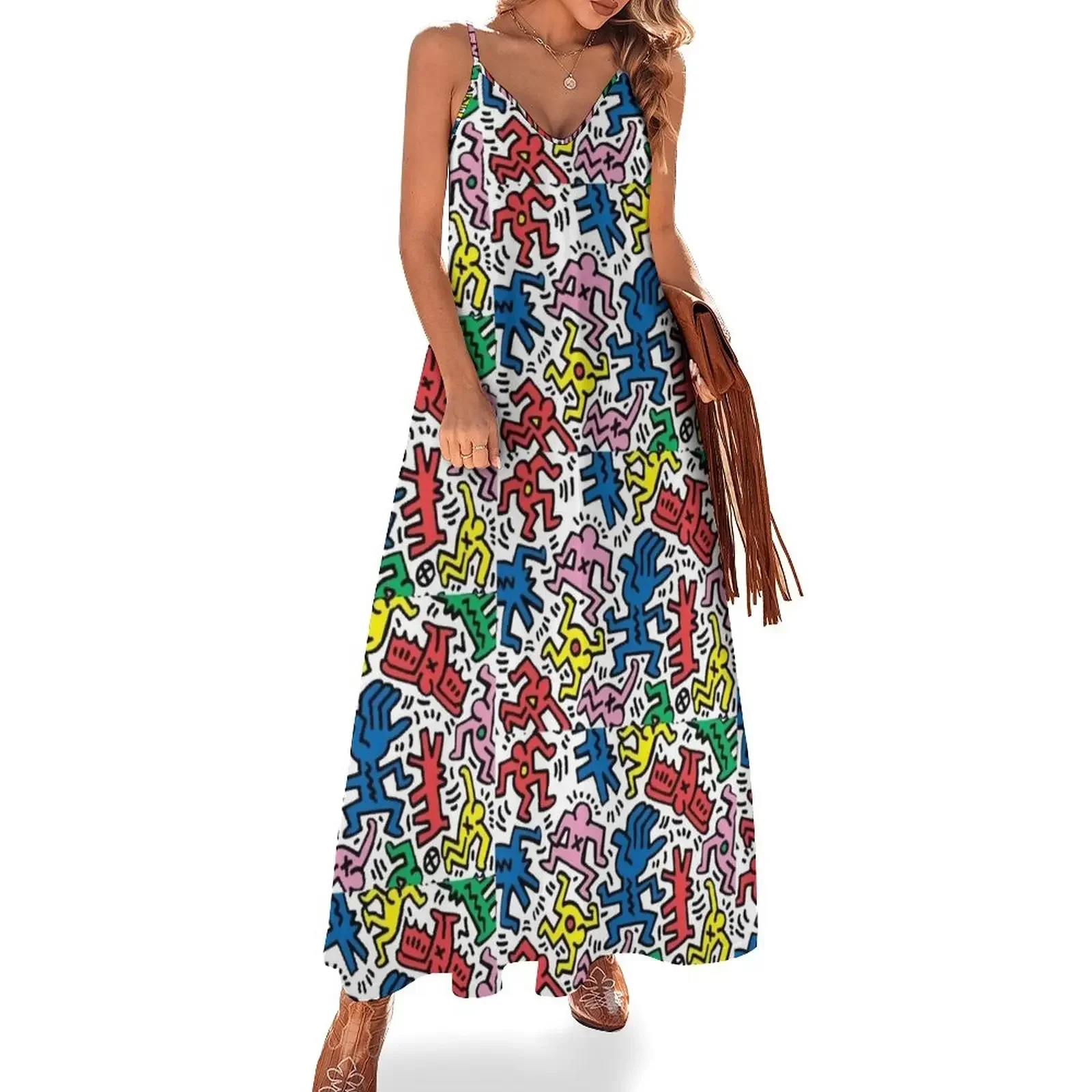 

Haring pop art Sleeveless Dress luxury dresses long sleeve dresses women dresses elegant party dress for women 2024 Dress