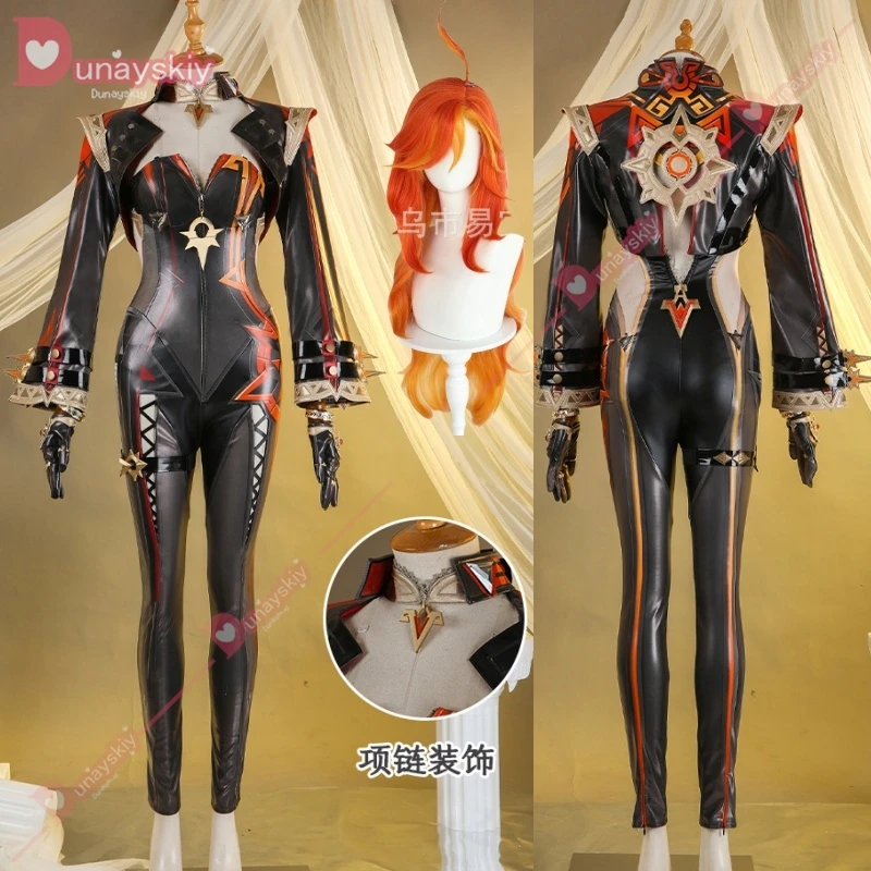 Genshin Impact Mavuika Pyro Archon Game Suit Sexy Jumpsuits Uniform Cosplay Costume Halloween Party Outfit Women XS-XXL Hot Sale