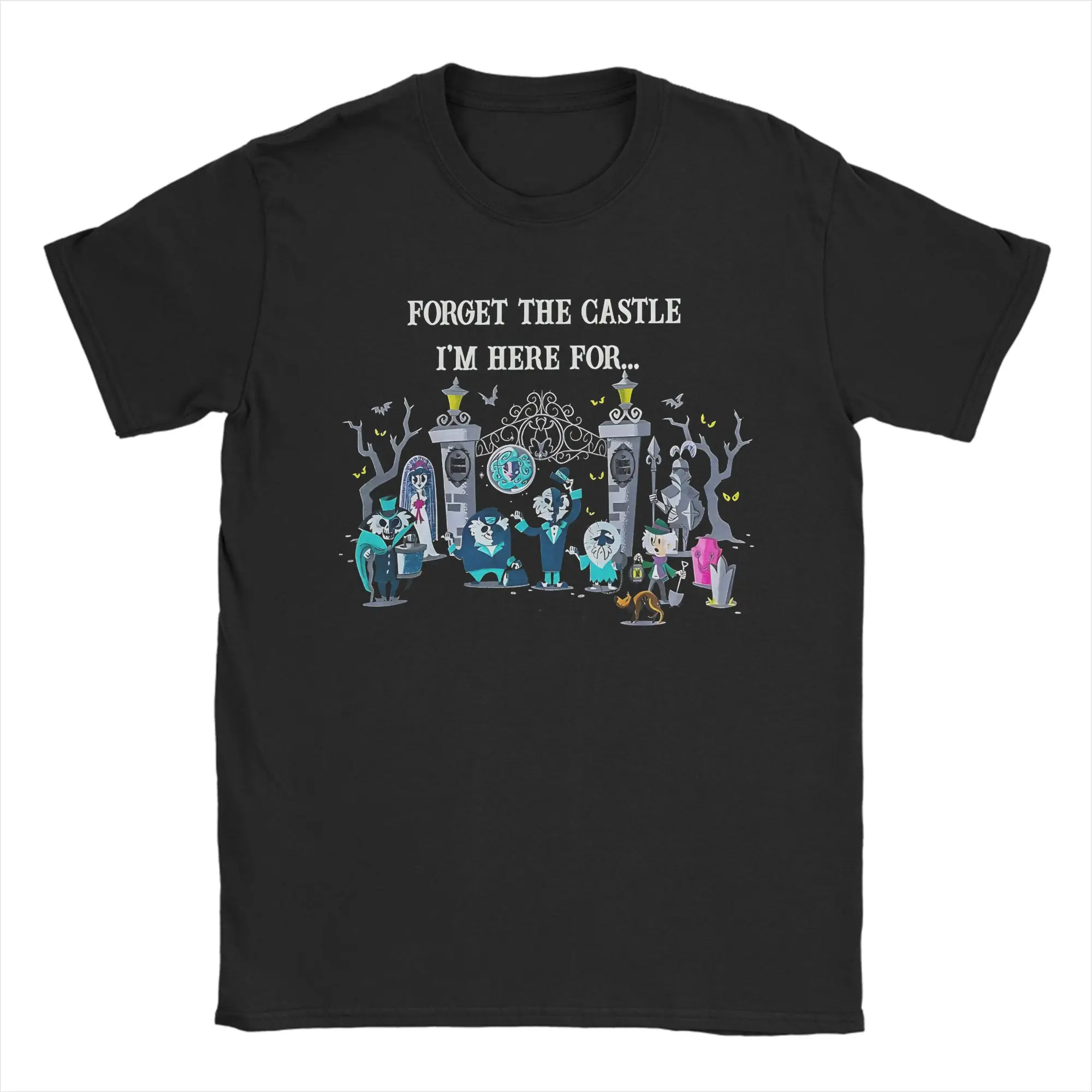 Haunted Mansion Horror Movie T Shirt for Men Cotton Hipster T-Shirt Crew Neck  Tee Shirt Short Sleeve Clothes Original