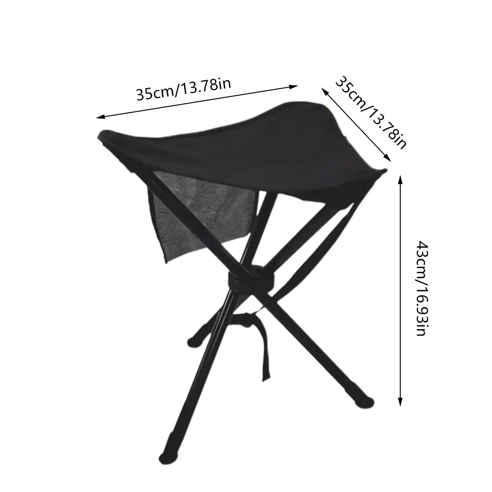 كرسي ترايبود 100 كجم أقصى وزن ترايبود نزهة كرسي المحمولة في الهواء الطلق البراز للبالغين التخييم السفر التنزه الصيد الظهر