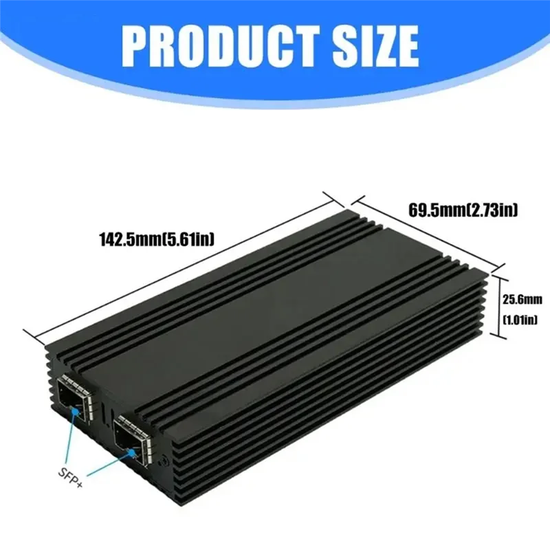 Ingenious-Dual Port USB4.0 10G SFP + بطاقة الشبكة I82588ES لـ Thunderbolt 5/4/3 2 Port 10GBASE-T محول الألياف البصرية