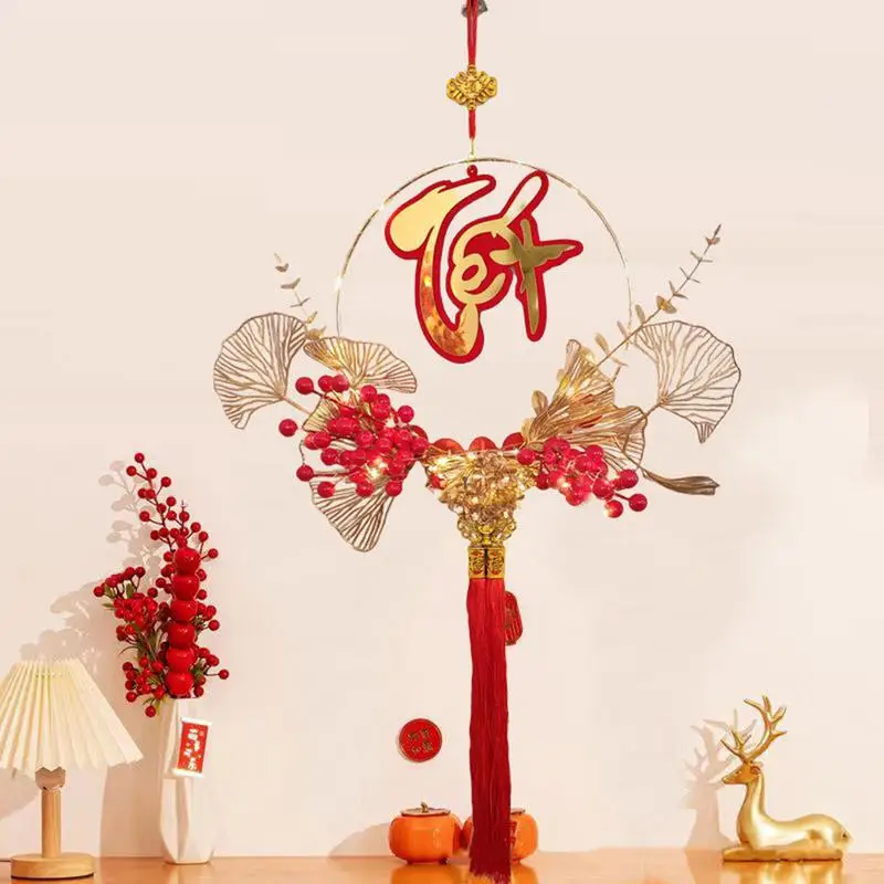 2025 Vietnamese Lunar New Year Decoration Light Up Snake Year Pendants New Year Decorations Festive Hangable Fu Character - Image 4