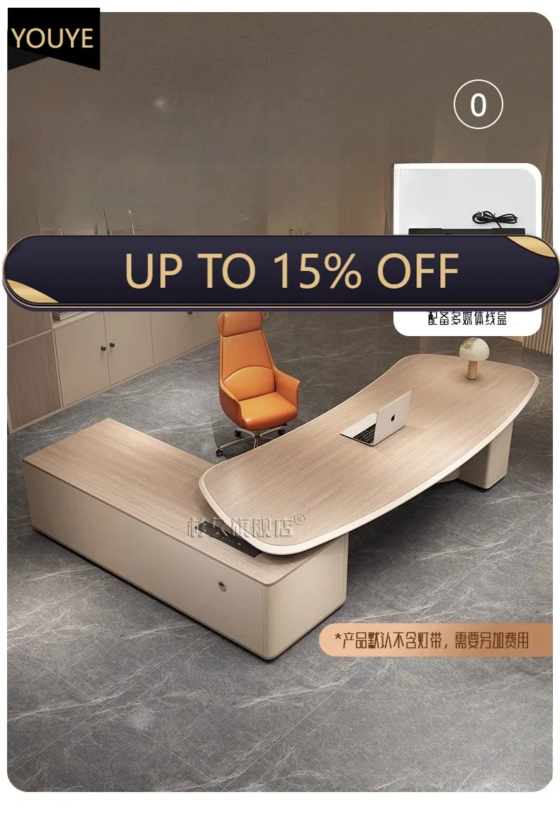 مكتب Q Modern Light الفاخر، مكتب بسيط لشخص الكرسي، مكتب كبير، مكتب مكتب ومجموعة كرسي #1