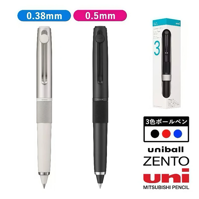 Uni-ball ZENTO Signature Series Multi-Pen,3 Colors Black/Red/Blue