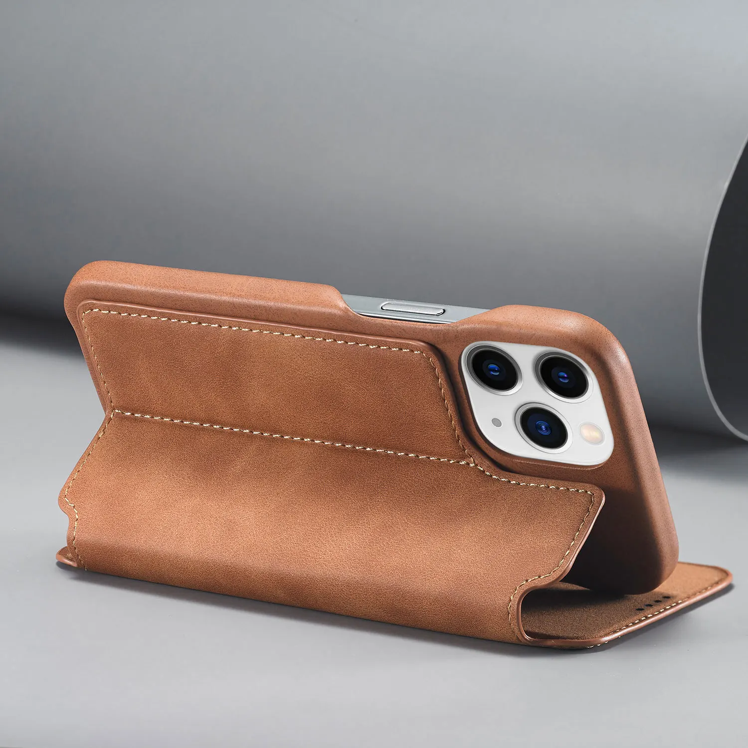 

Luxury Leather Protect Cover for I Phone 17 Air 16 Promax 15 14 13 Mini 12 Pro Max Plus Credit Card Slots Shockproof Flip Case