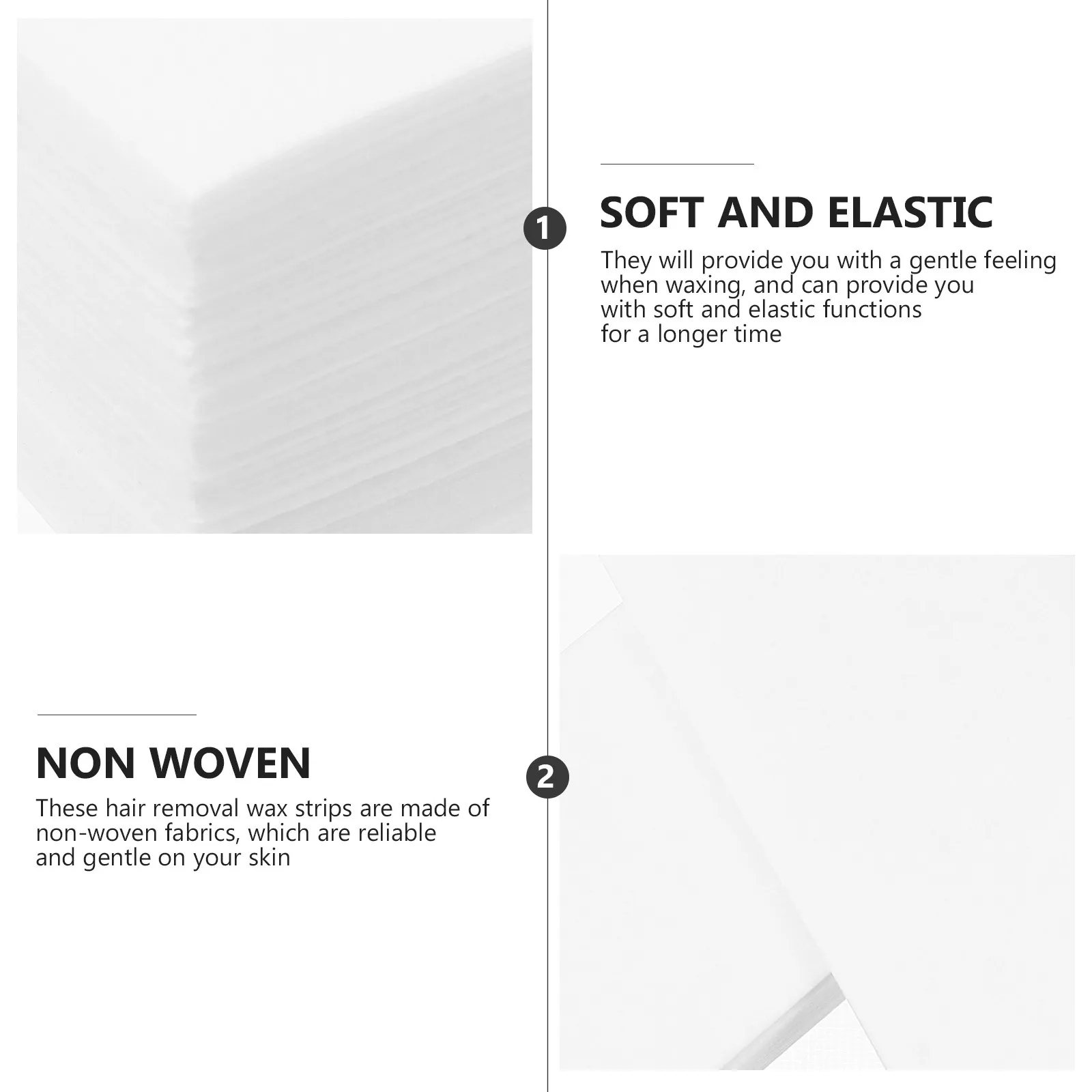

200Pcs Non-Woven Wax Strips Muslin Hair Removal Epilating Paper Strips for Face Leg Bikini Safe Non-Woven Wax Paper