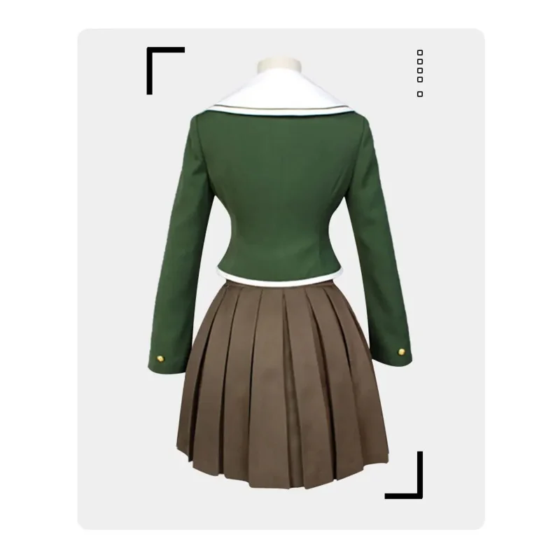Danganronpa V3 Cosplay Traje para Mulheres, Chihiro, Uniforme Fujisaki, Uniforme Escolar, Casaco, Saia, Casaco, Fantasias de Anime, Novo