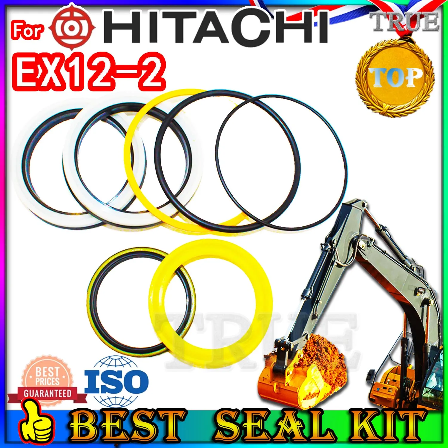 

For Hitachi EX12-2 Oil Seal Repair Kit Boom Arm Bucket Excavator Hydraulic Cylinder Hit EX12 2 Parts MOTOR Piston Rod Shaft Dust