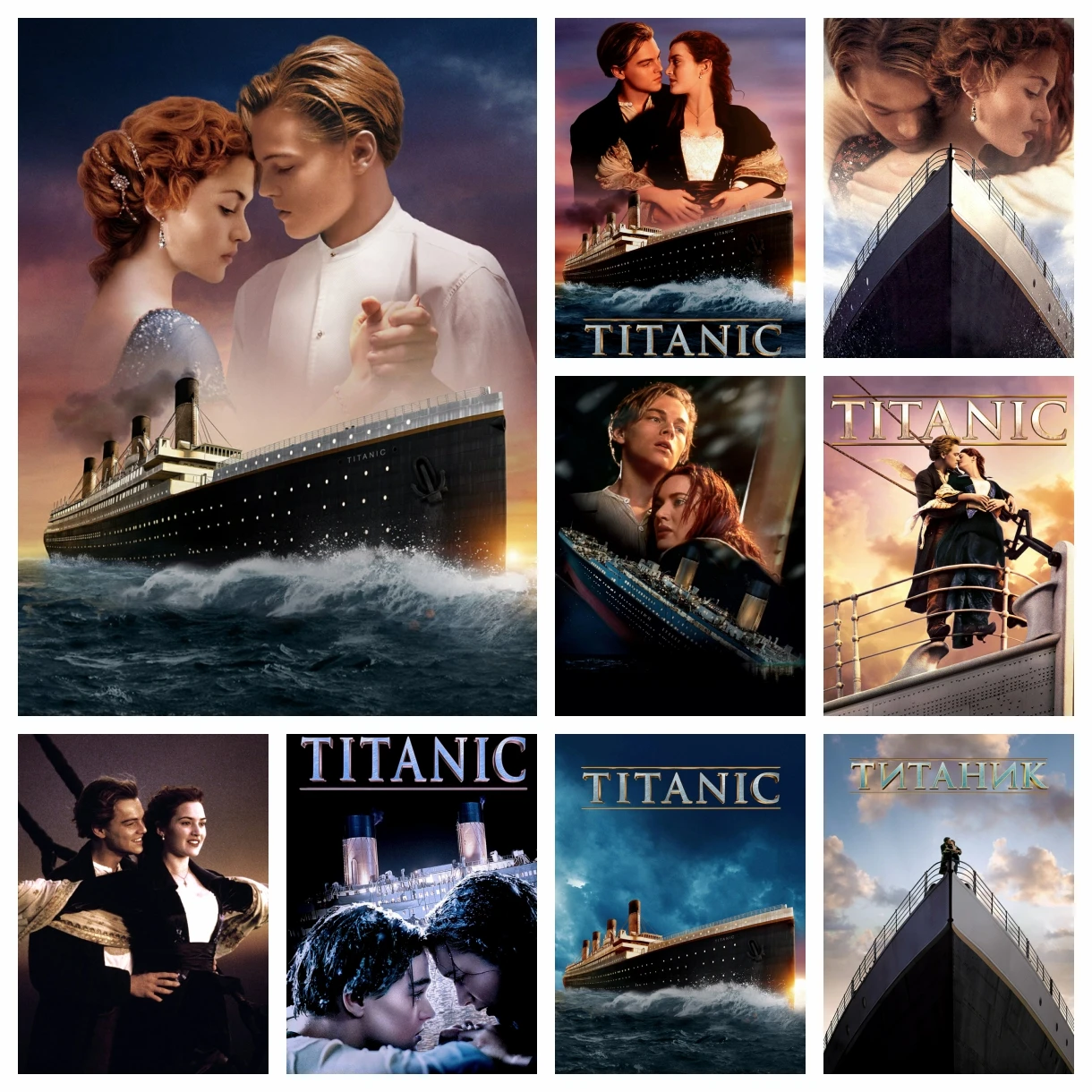 Full Drills Romatic Love Story 5d Diamond Painting Classic Film Titanic Poster Rhinestone Cross Stitch Handmade Gift Home Decor