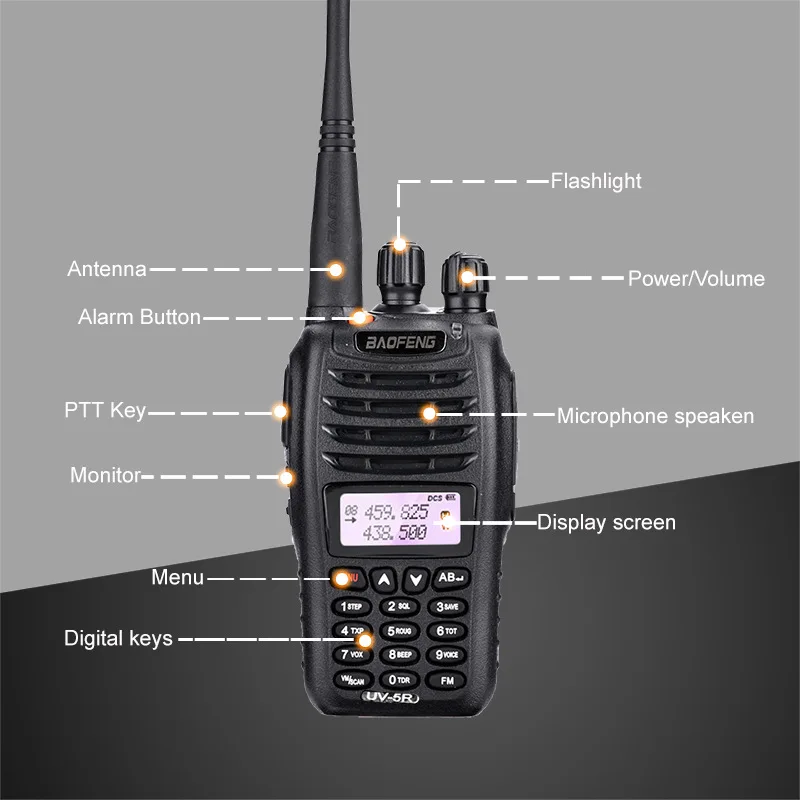 Baofeng UV-B5 Station de Radio bidirectionnelle VHF UHF 5W 99CH Radio amateur transmetteur FM talkie-walkie portable émetteur-récepteur B5
