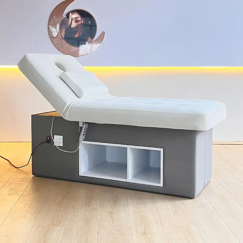 Electric Massage Bed With Metal Frame And Synthetic Leather For Professional Spa And Salon