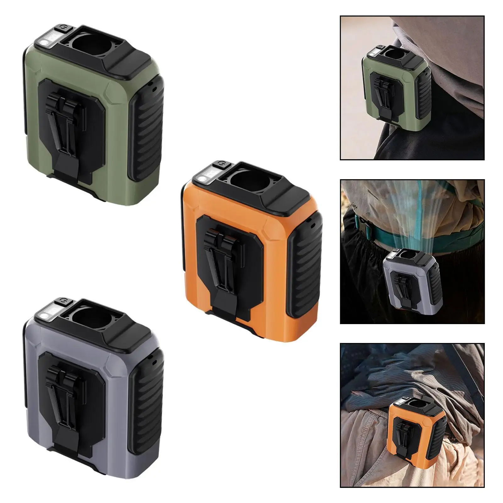 

Вентилятор с зажимом на талии, фонарик, 100-ступенчатый, сильный ветер, свободно руки, зажим для ремня, вентилятор для фермы, курьера, езды на велосипеде, пешего туризма, активного отдыха