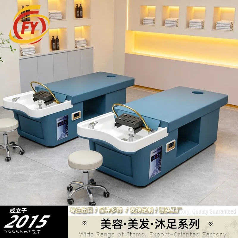 Water storage type no-take-over head treatment bed Shampoo Barber shop special hair  Thai massage water