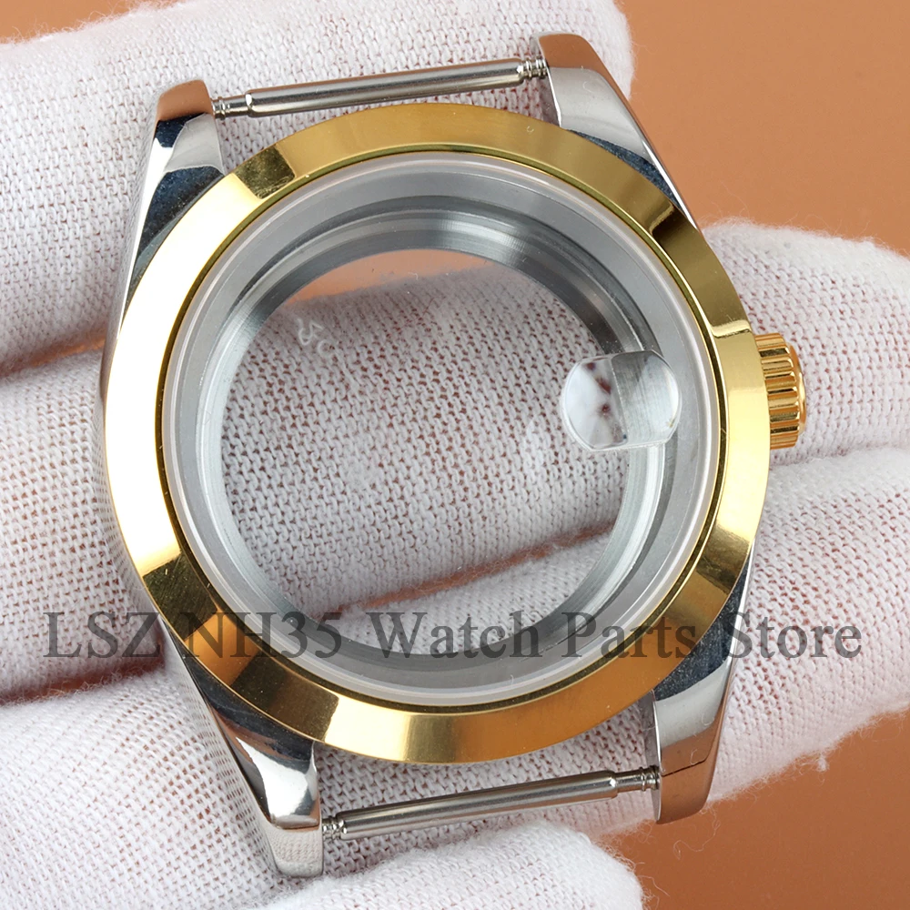 36mm 39mm Gold Silver Watch Case Waterproof Sapphire Glass Fit Seiko NH35 NH36 Movement 28.5mm Dial 316L Steel DATEJUST Case