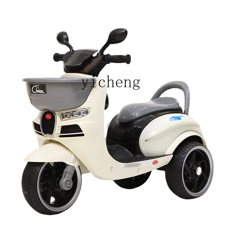 YY Children's Electric Motor Seated Tricycle Male and Female Baby Remote Control Toys