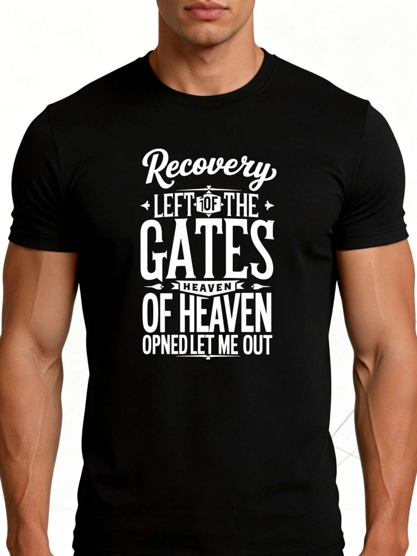 Casual Style Men's T-Shirt with a Graphic Design That Reads 