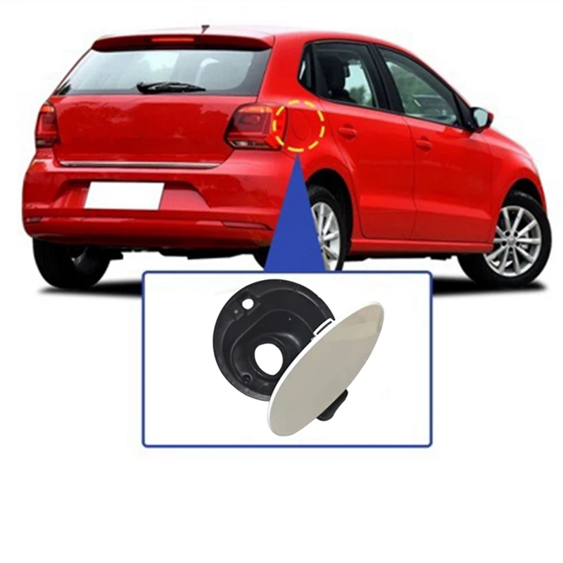 Super Sale White Fuel Tank Outer Cover Lid Flap 6R0809857D for VW Polo 2011-2018 Fuel Tank Door Fuel Filler Cap 6RU809857