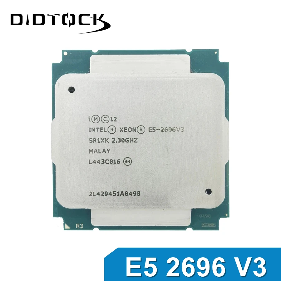 معالج Intel Xeon E5 2696 V3 2.3 جيجا هرتز 18 نواة 135 وات LGA 2011-3 2696V3 وحدة المعالجة المركزية للخادم