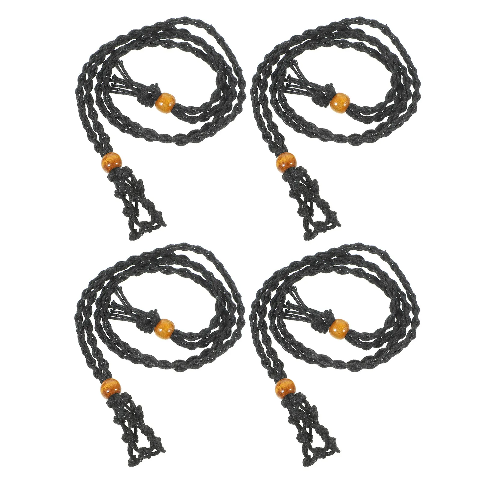 

Набор из 4 регулируемых шнурков для ожерелий с подвесками-клетками для камней, плетеные вручную держатели для кристаллов, шнурки для натуральных камней и драгоценных камней