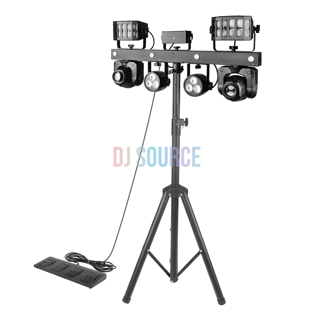 Con supporto LED 2X30W Fascio di luce a testa mobile 6X8W RGBW Par + Farfalla Luce RG Laser Stage Light DMX512 per DJ Disco Bar Set
