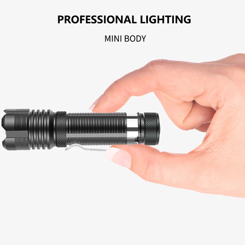 Xhp50.2 FlashLight Most Powerful Flash Light Ultra Bright 5 Modes Zoomable Led Torch Xhp50 Battery Camping Fishing Extra Bright