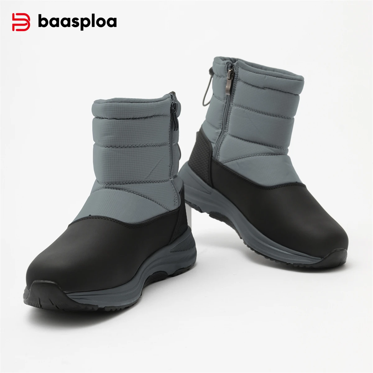 Baasploa-男性用防水スノーブーツ,滑り止め,耐摩耗性のウォーキングシューズ,厚手のぬいぐるみ,暖かい,カジュアル,男性のファッション,冬,新品