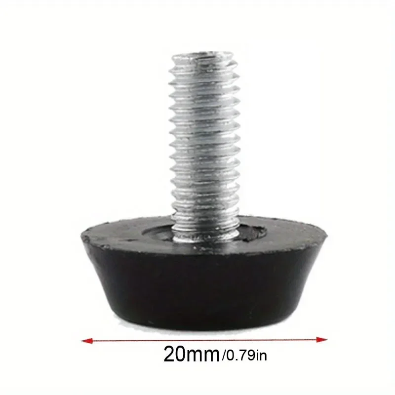 16pcs DIY Small Rubber Bumpers for Furniture Soft Rubber Feet for Cutting Board with Stainless Screws Cutting Board Feet