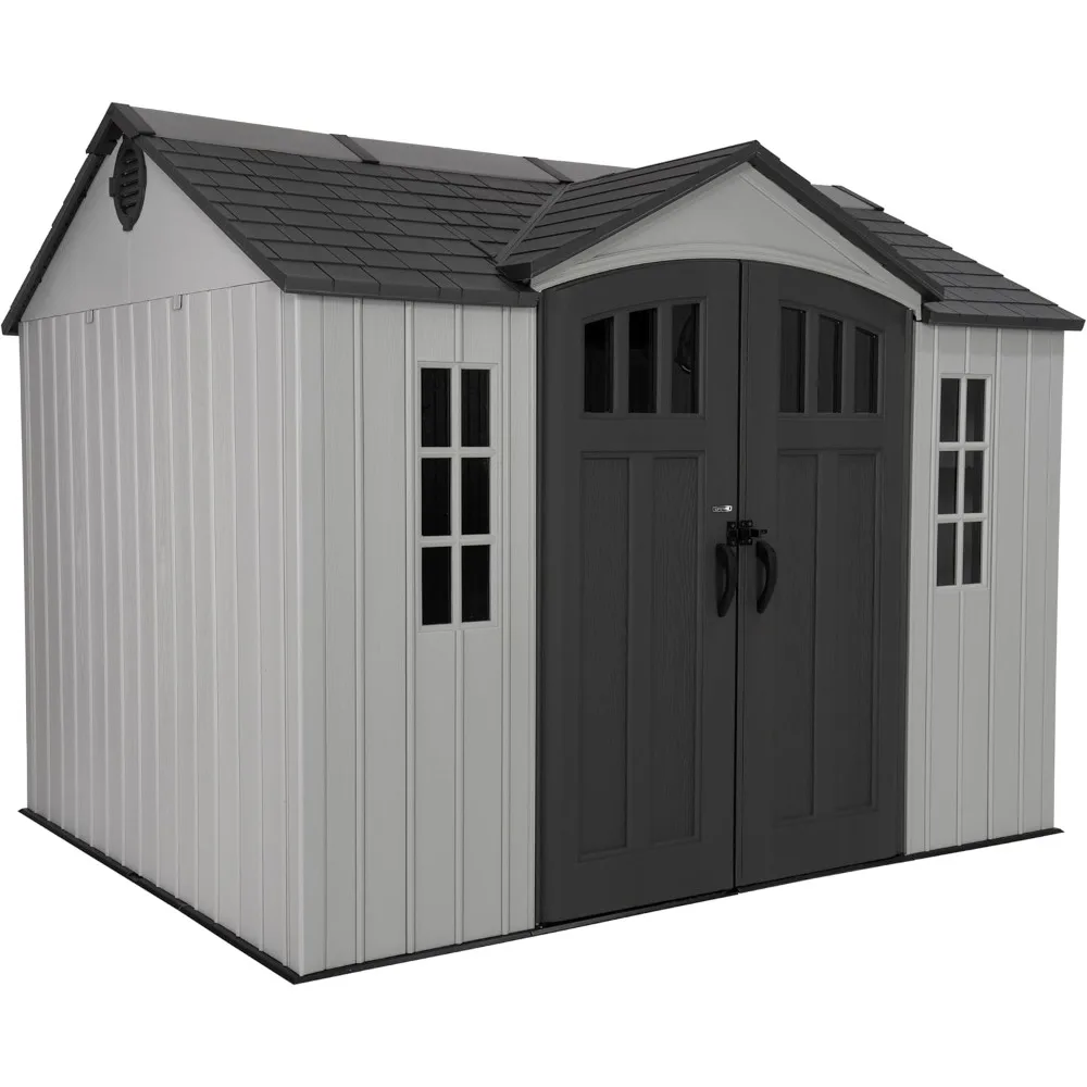 

Outdoor Storage Shed, 10 x 8 Foot, Gray