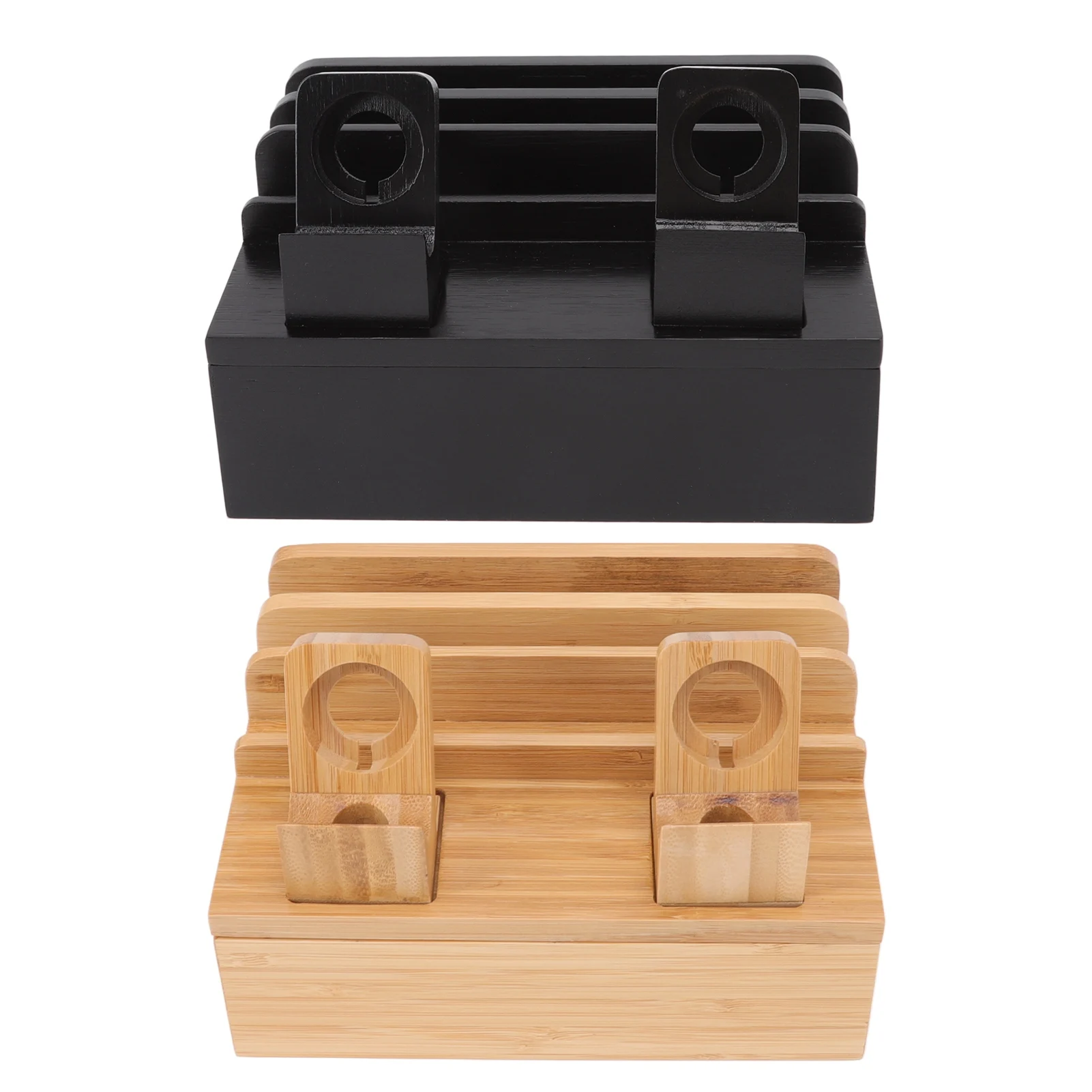 

Bamboo Charging Station Multifunction 5 Ports Charging Station Rack for Phones Tablets Watches Electronics Wood Charging Station