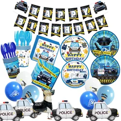 Police Party Birthday Decorations Tableware Police Party Plates Napkins Party Supplies Police Officer Theme Birthday Party Decor