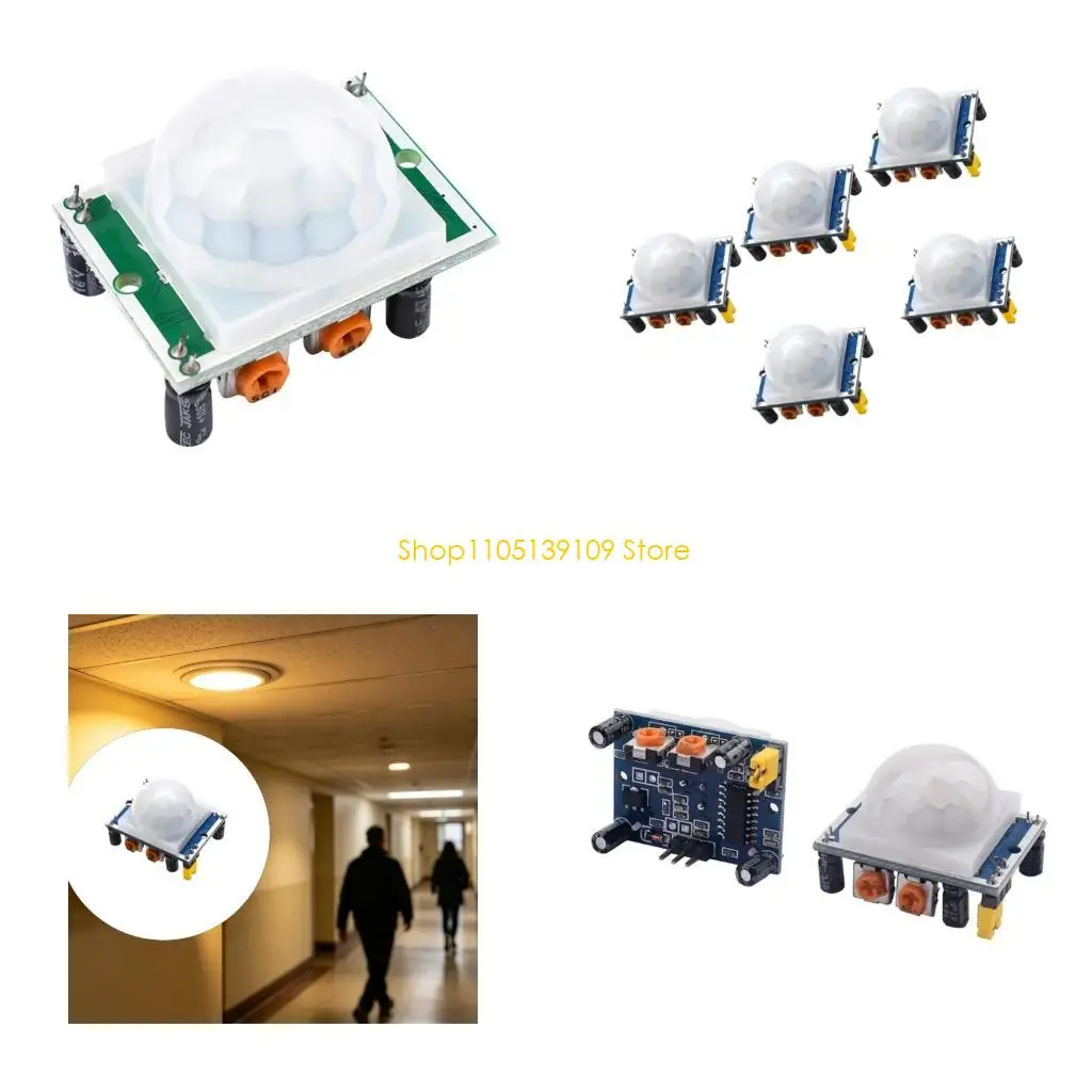 P5ED 5Pcs Strong ABS Motion Garage Monitoring Detectors Upgrades for Garage Monitoring & Outdoor Security