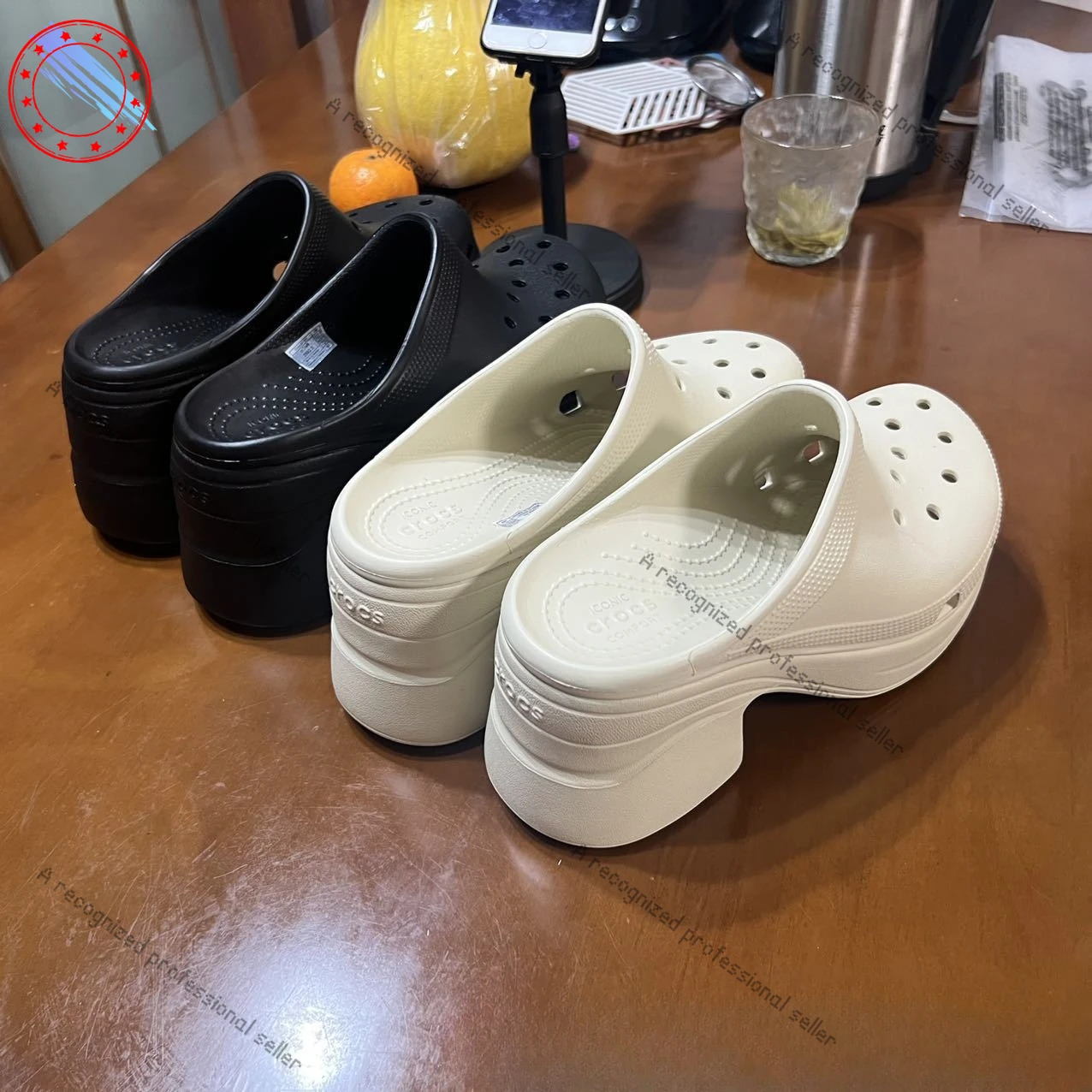 

New same mermaid hole shoes summer platform high heels women's shoes non-slip heightening beach shoes