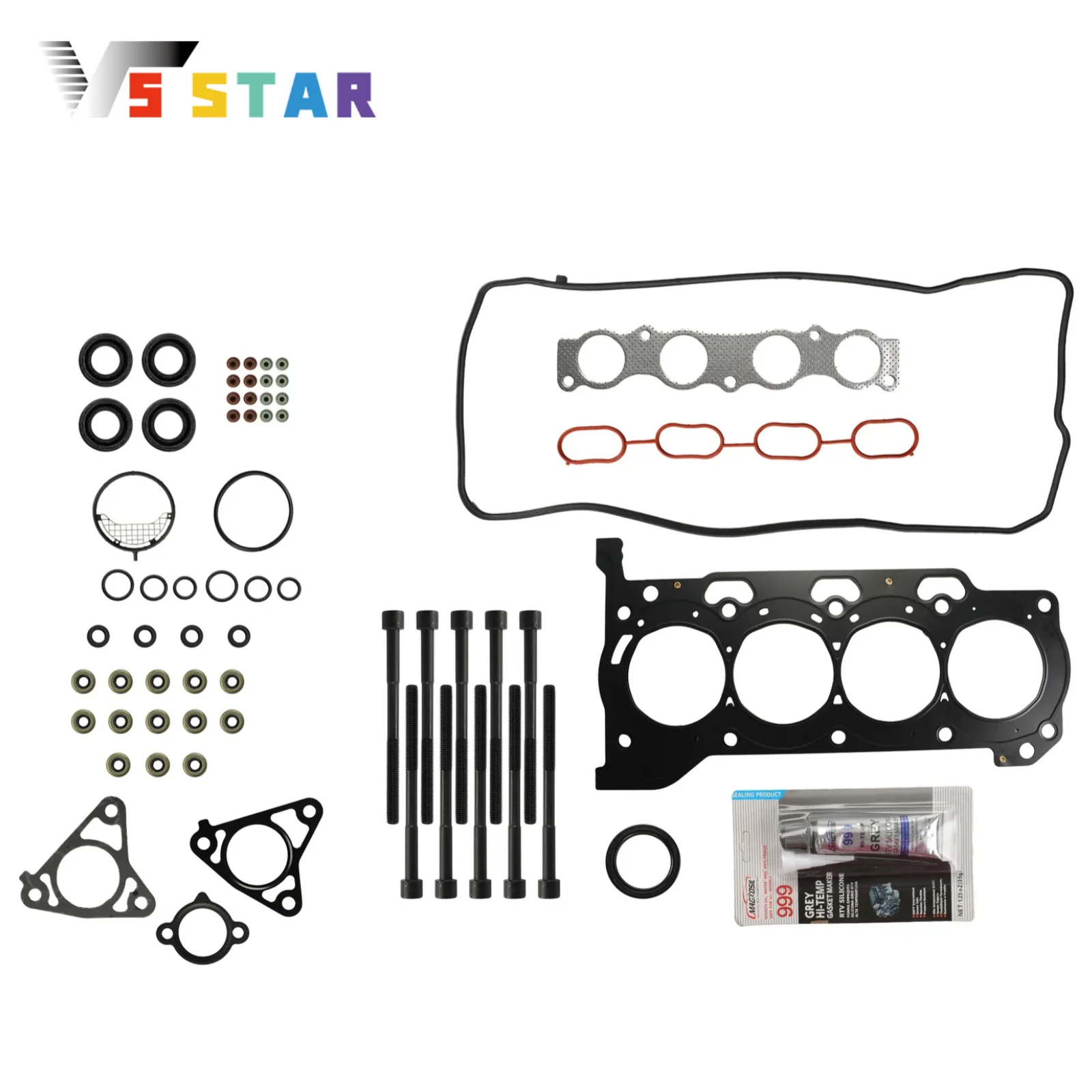 

Комплект прокладок головки блока цилиндров HBTO055 HS26515PT с болтами для SCION XD 2008-2014 1.8L 1798CC 110CID L4 DOHC 2ZRFE
