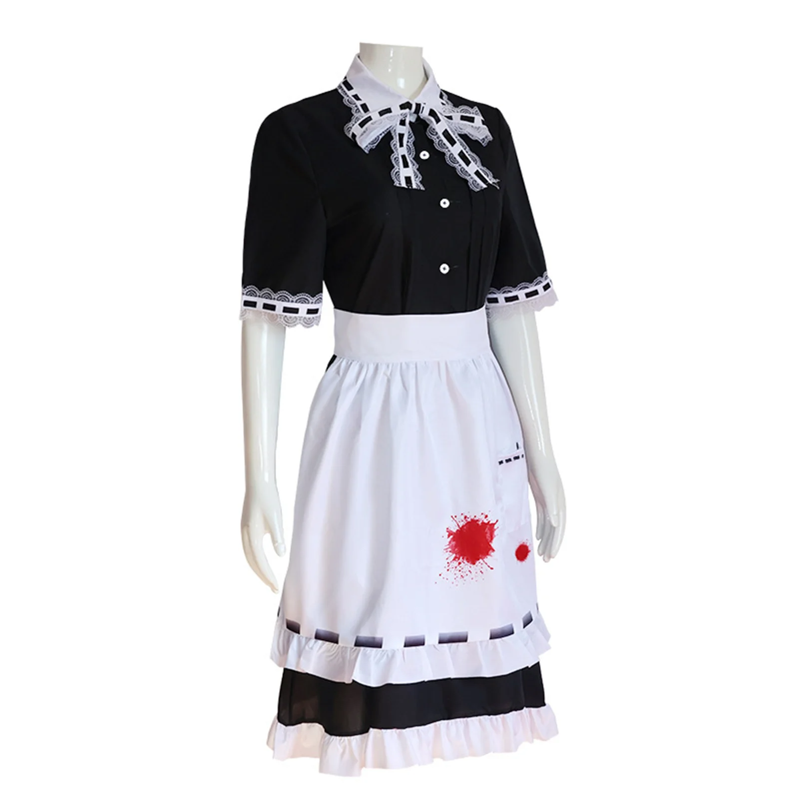 Emily Dyer Doctor Maid Cosplay Costume Maid Outfit Halloween Maid Dress Cosplay Costume with Socks