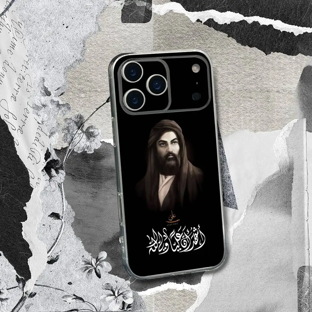 Islamische Hz Ali Handyhülle für iPhone 17,16,15,14,13,12,11 Pro,Max,Plus,X,XS,XR,SE4,E Mini transparente Softcover