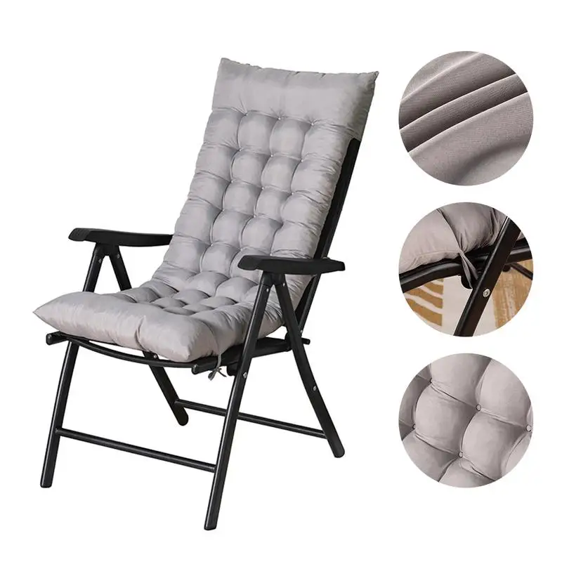 

Seat Cushion Anti-slip Rocking Chair Mat Recliner Chair Cushion Garden Chair Cushion Long Cushion With Chair Headgear Cover