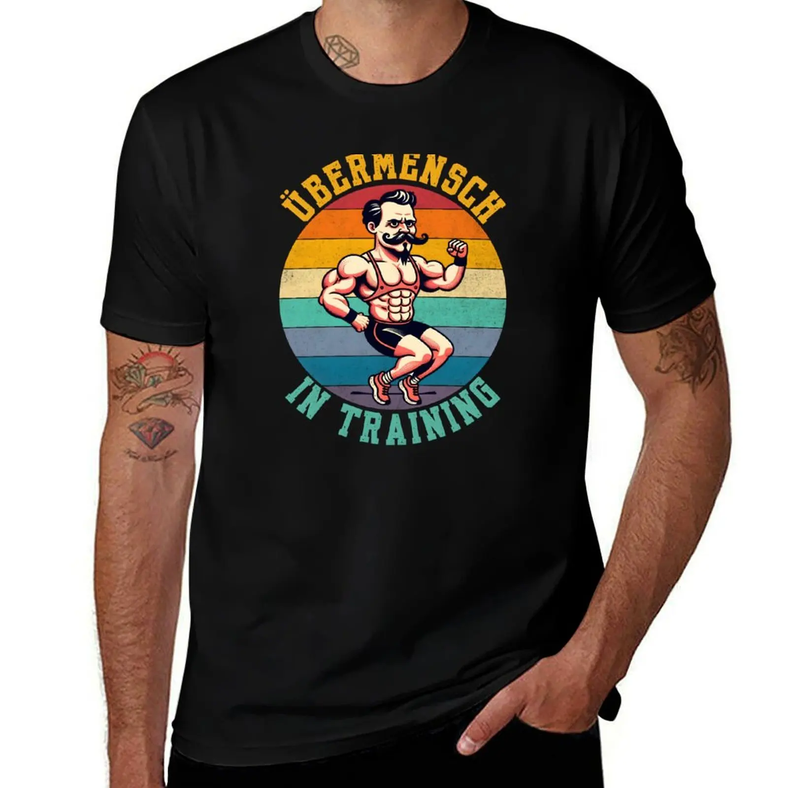 

übermensch in Training - Nietzsche Workout and personal growth Humor T-Shirt oversized T-shirt men