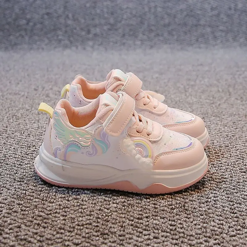 À prova dwaterproof água anti deslizamento meninas tênis esportivos de couro 2026 primavera outono moda crianças ao ar livre sapatos casuais